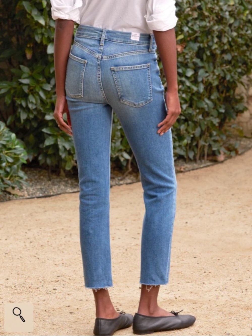 Frank & Eileen Derry Slim Straight Leg Jeans Raw Hem Women Size 30 Quiet Luxury - Picture 2 of 16